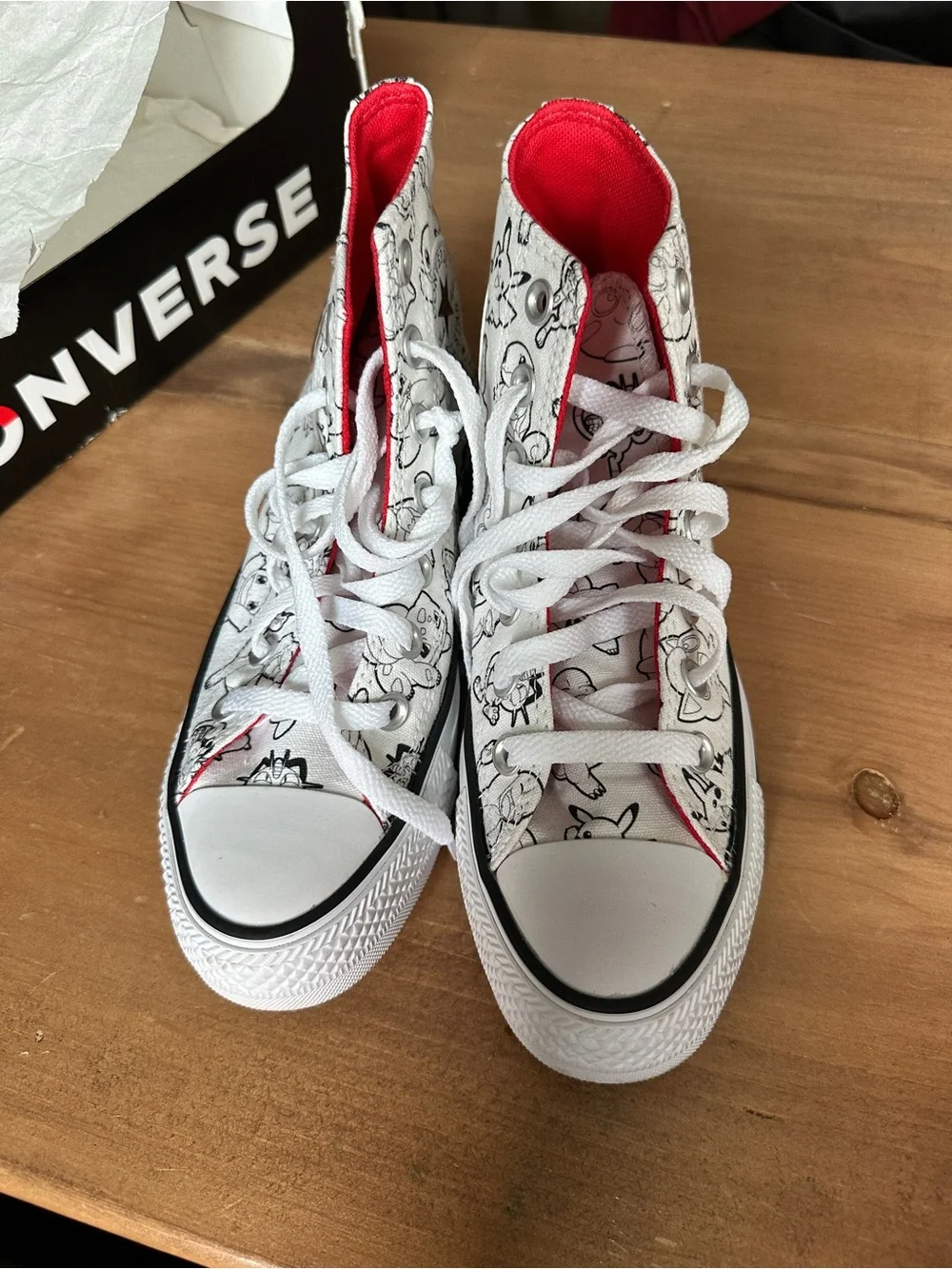 Converse White Pokémon High-Top Unisex Sneakers - Picture 4 of 6